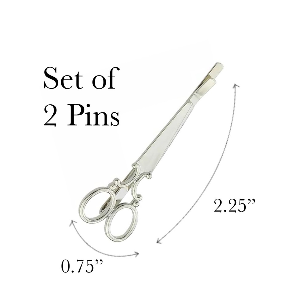 2 Pcs Decorative Scissor Hair Pins - Picture 13 of 13